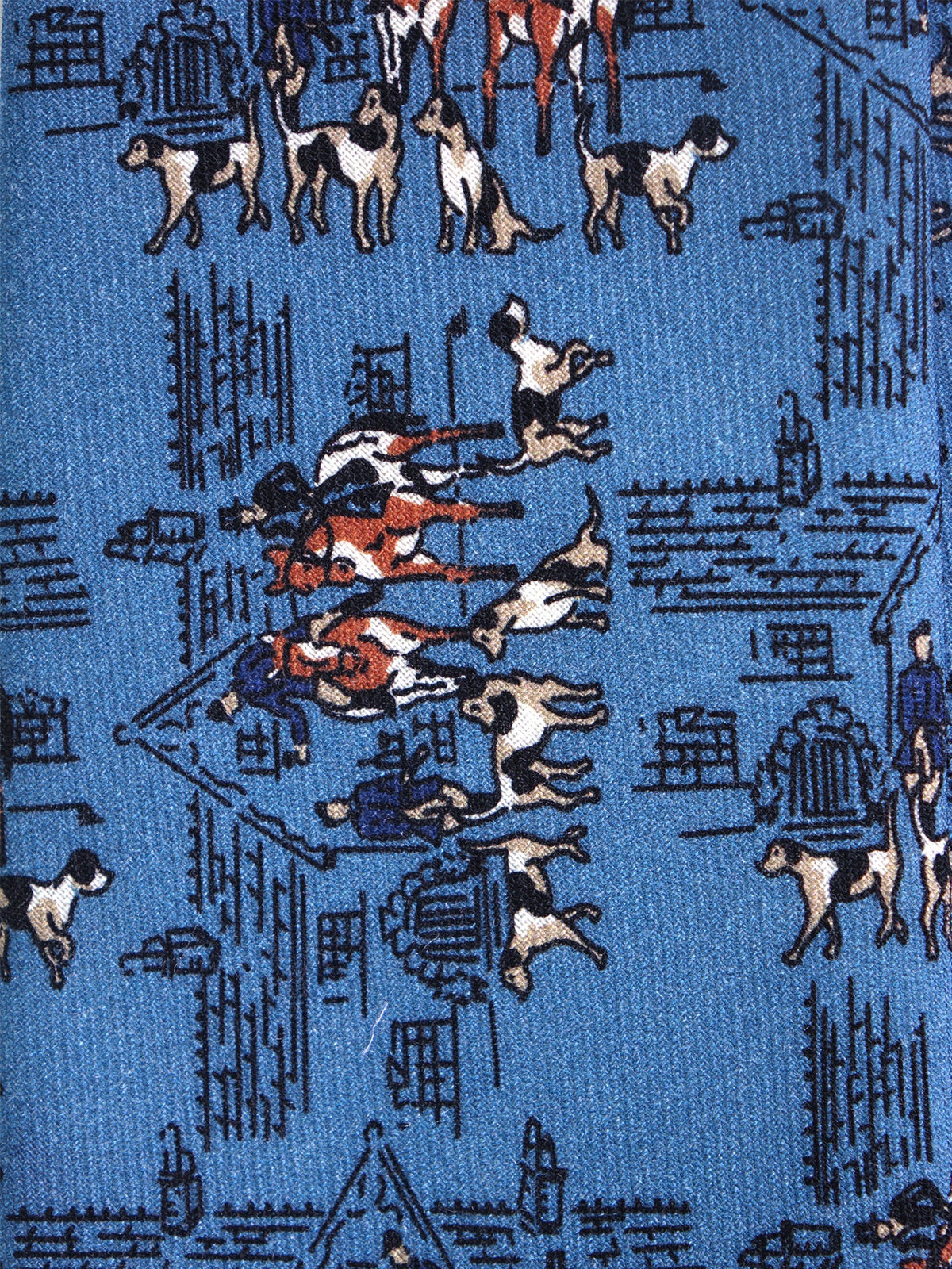 REGALE 3-fold tie in avion blue challis wool