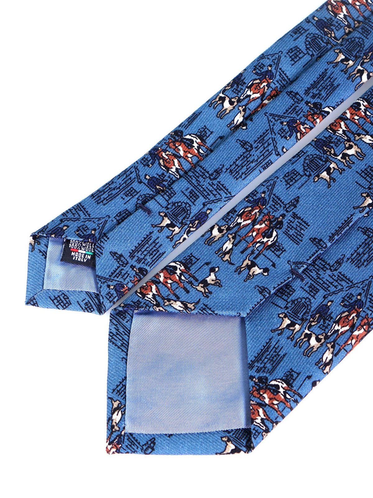REGALE 3-fold tie in avion blue challis wool
