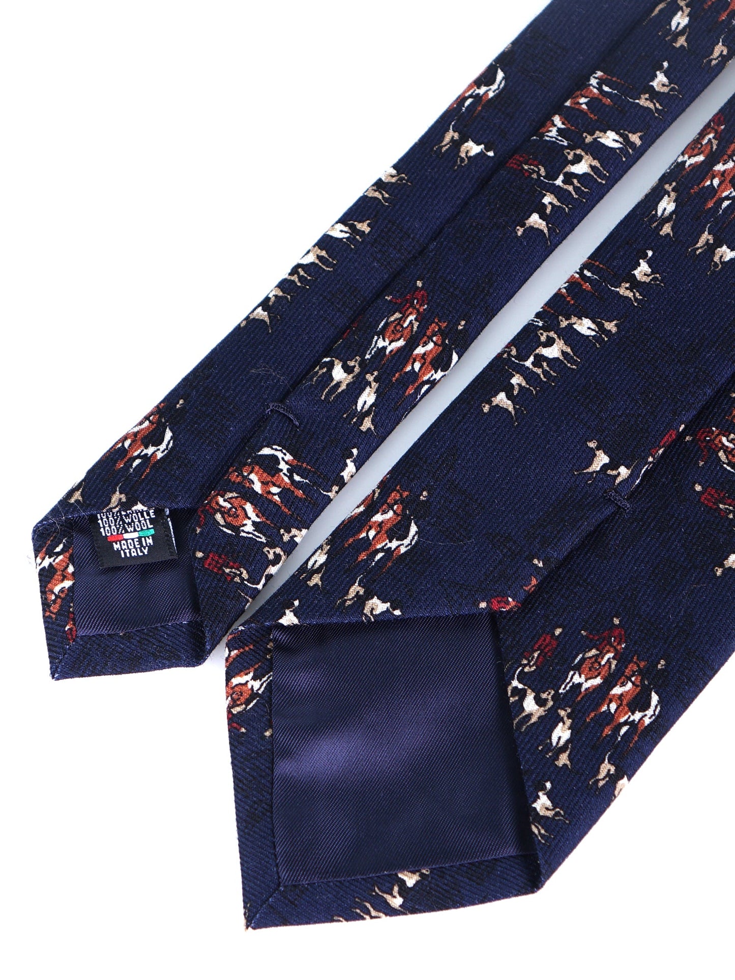 REGAL 3-fold tie in navy blue challis wool