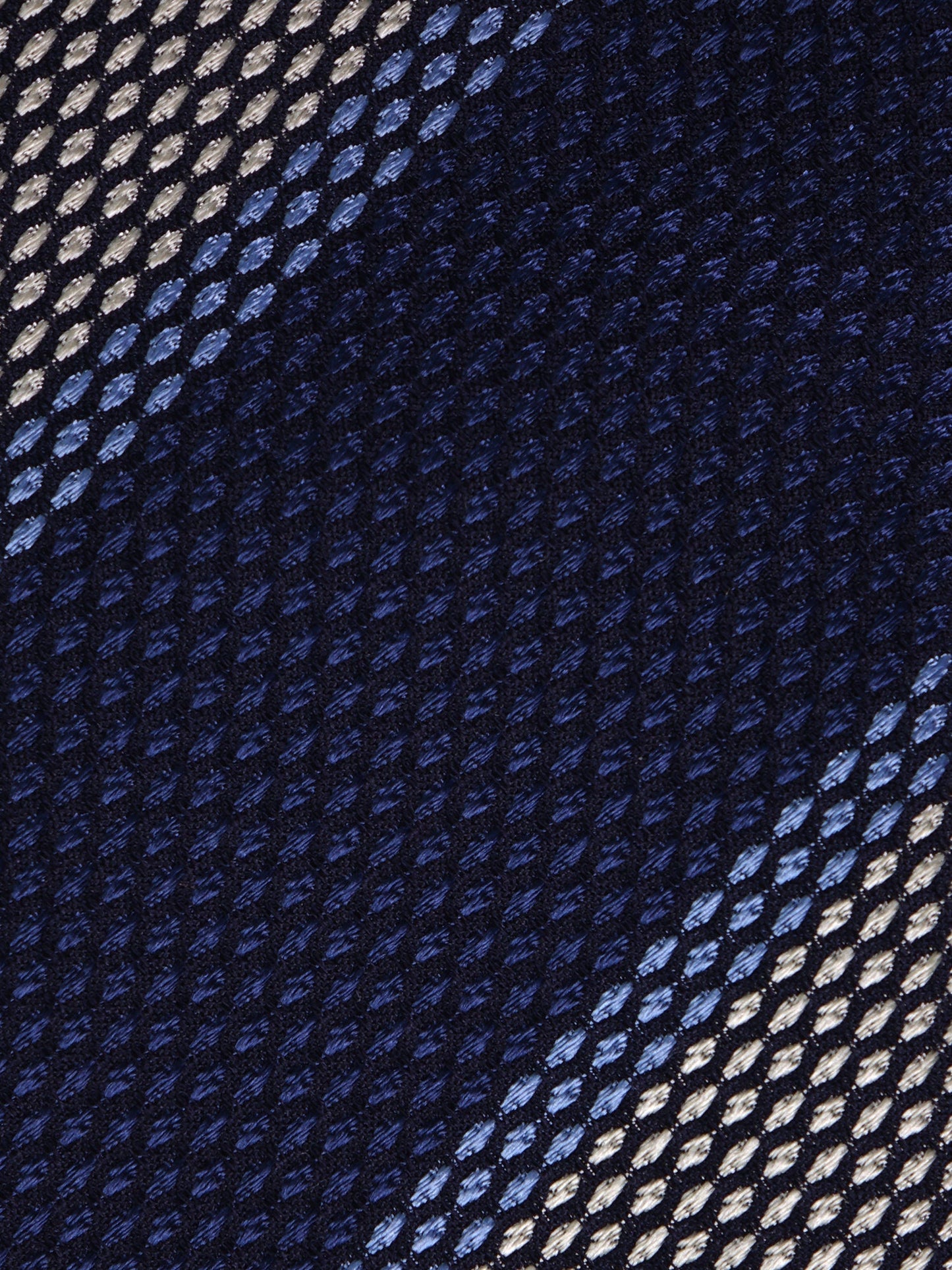 Blue 3 Folds Tie MESH silk genadine