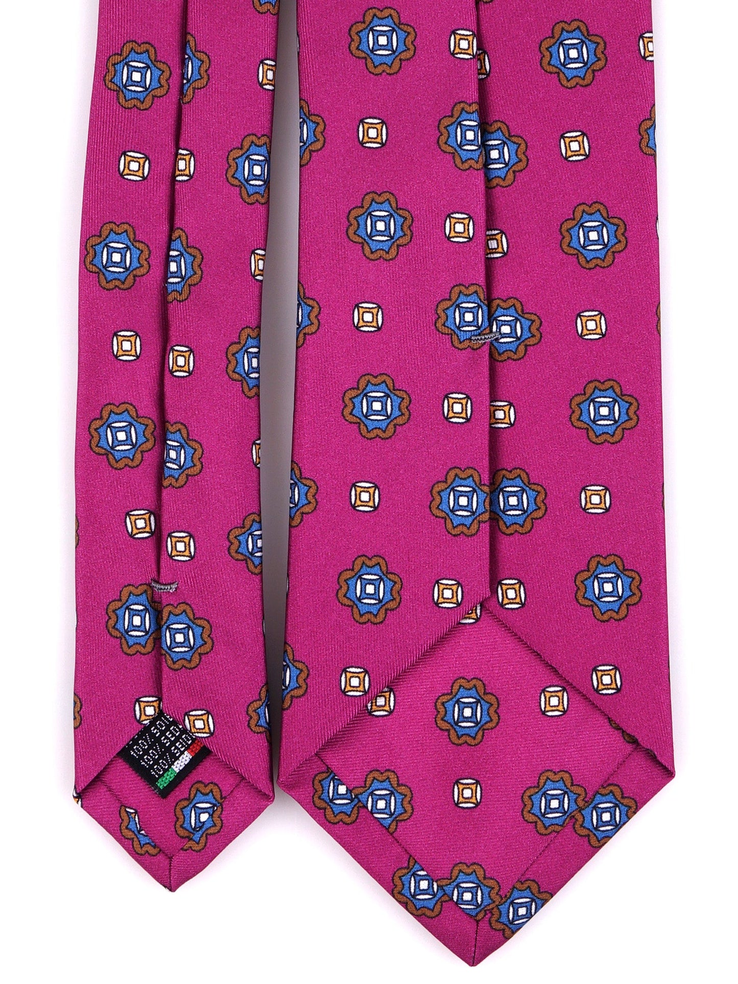 RIFF lilac printed silk 3-fold tie