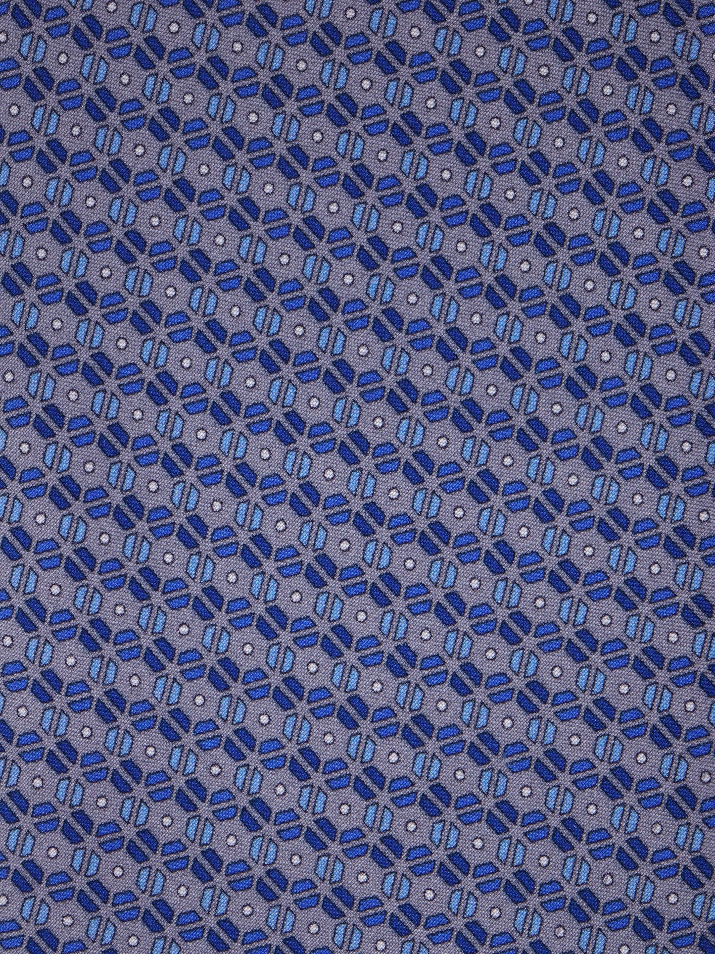 RIFUSE 3 fold tie in grey printed silk