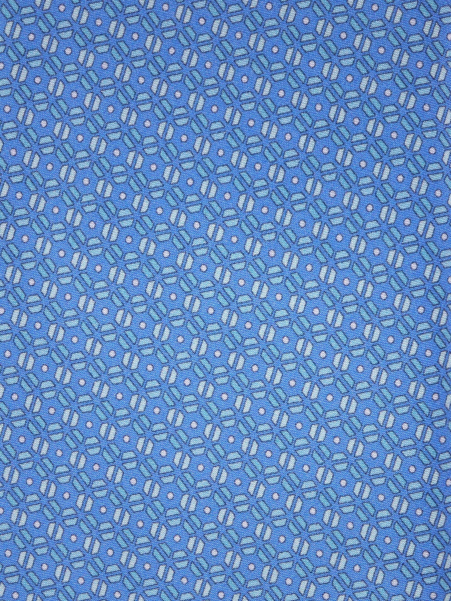 3-fold RIFUSE tie in light blue printed silk