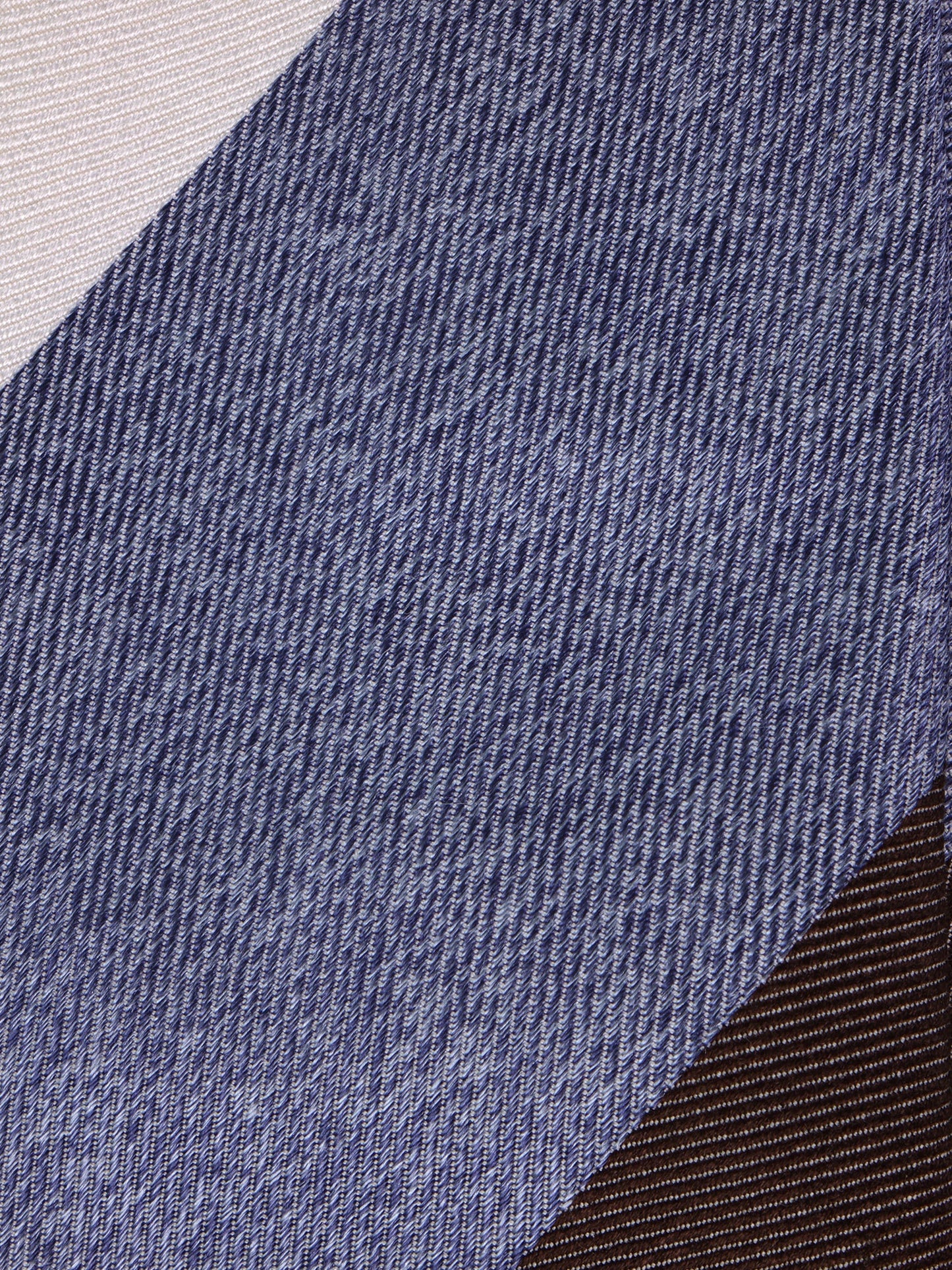 ROCKY 3 fold tie in blue jacquard silk