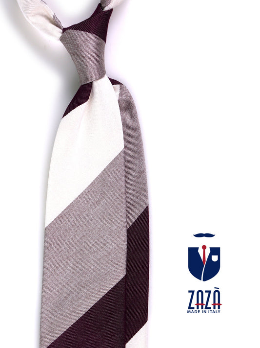 ROCKY 3-fold tie in Bordeaux jacquard silk