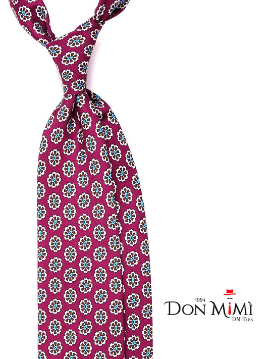ROUGE 3-fold tie in lilac printed silk