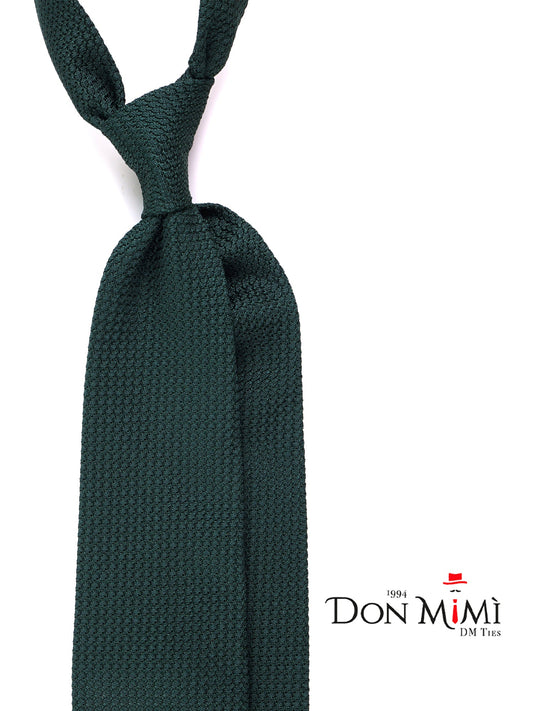 RUBINO 3 Folds Tie in dark green silk genadine