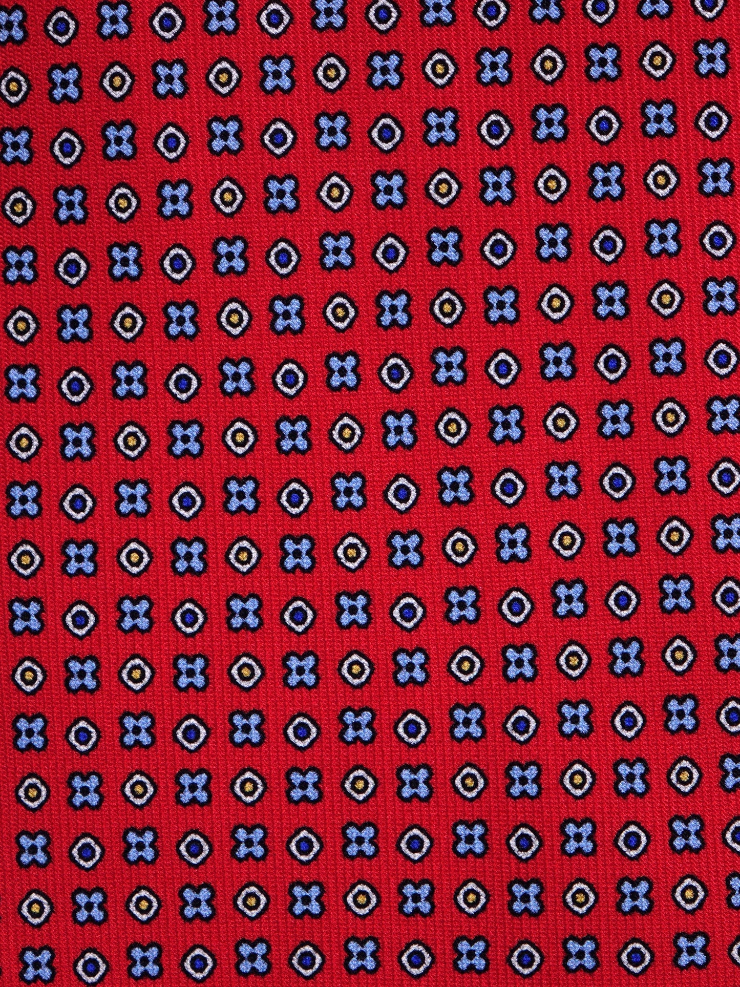 3 Fold Tie NAVì red English printed silk