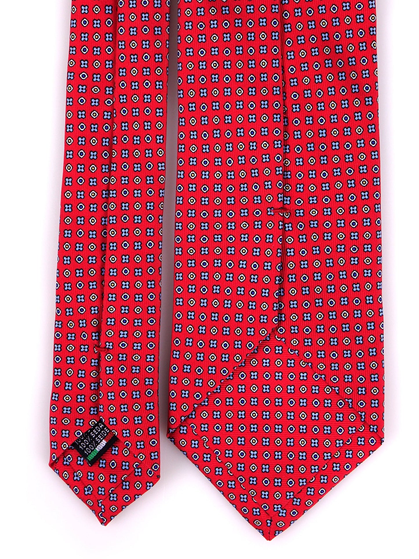 3 Fold Tie NAVì red English printed silk