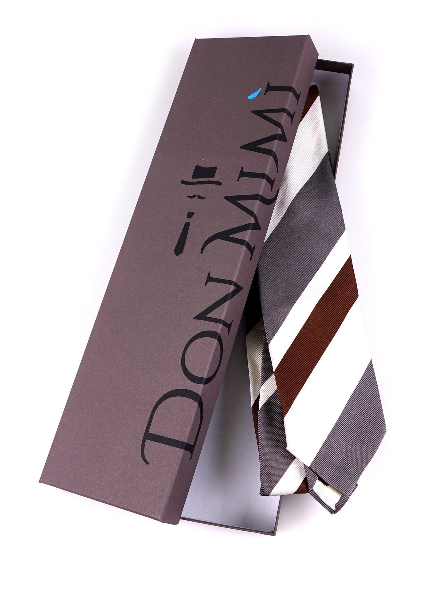 3-fold tie RUE in Beige jacquard silk