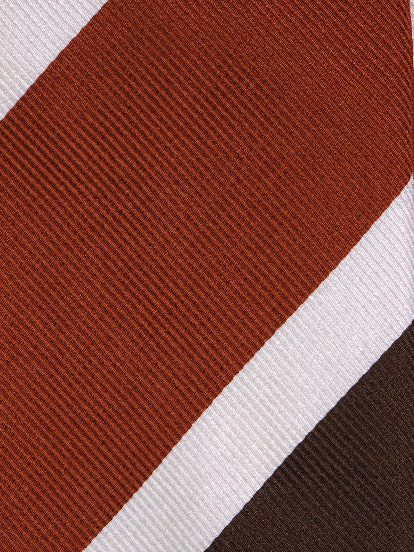 RUE 3-fold Tie in Brown Jacquard Silk
