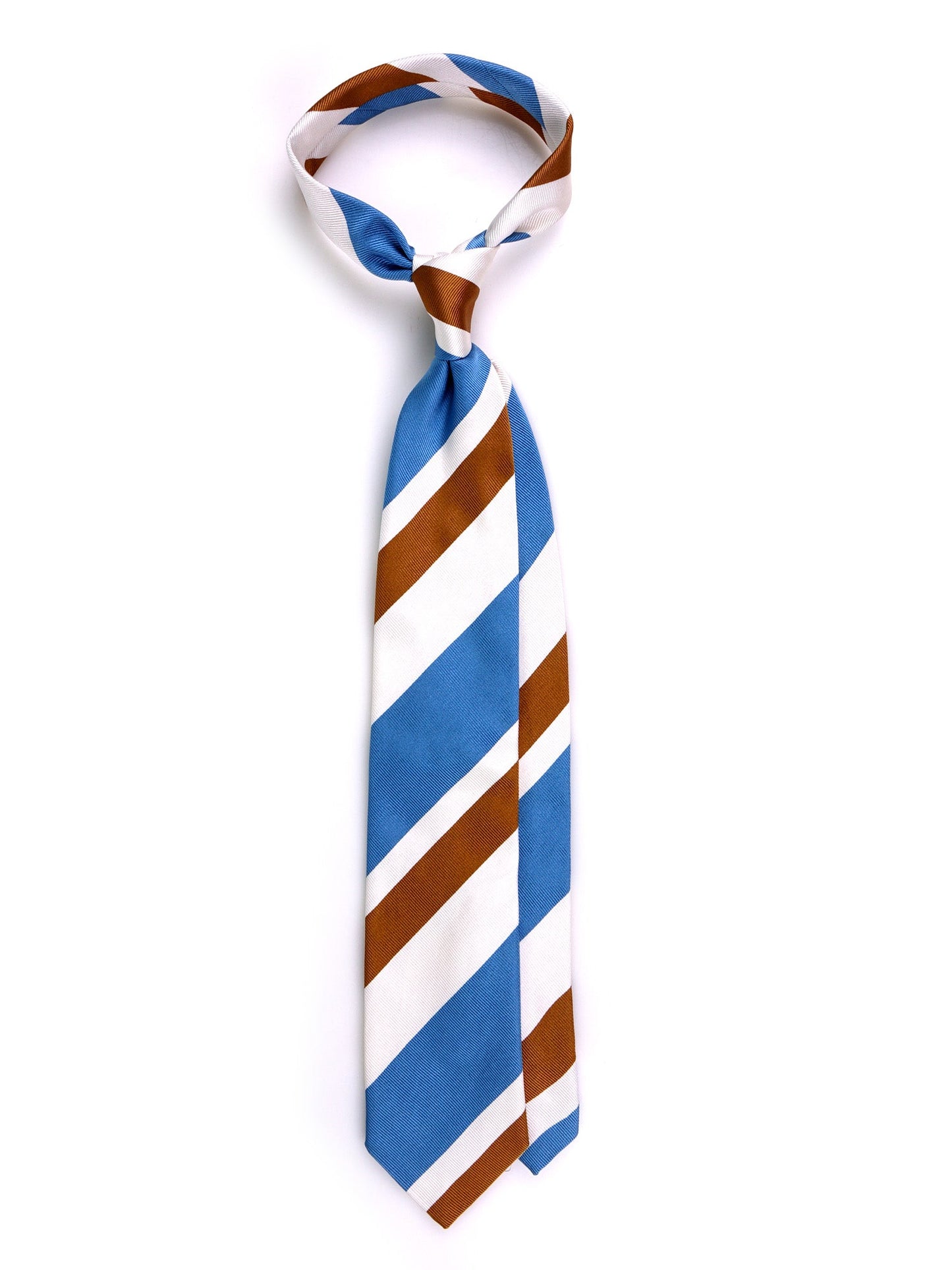 RUE 3-fold Tie in Light Blue Jacquard Silk
