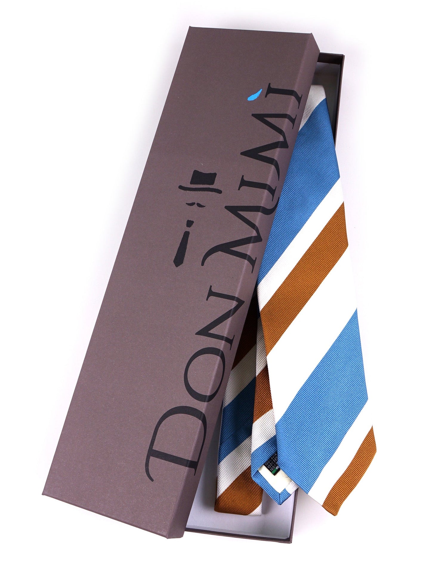 RUE 3-fold Tie in Light Blue Jacquard Silk