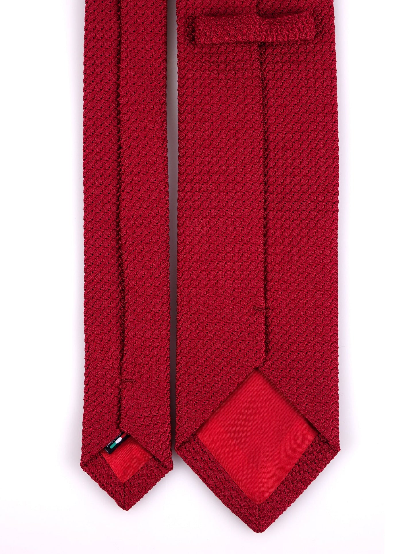 Cravatta 3 Pieghe RUBINO garza di seta rosso