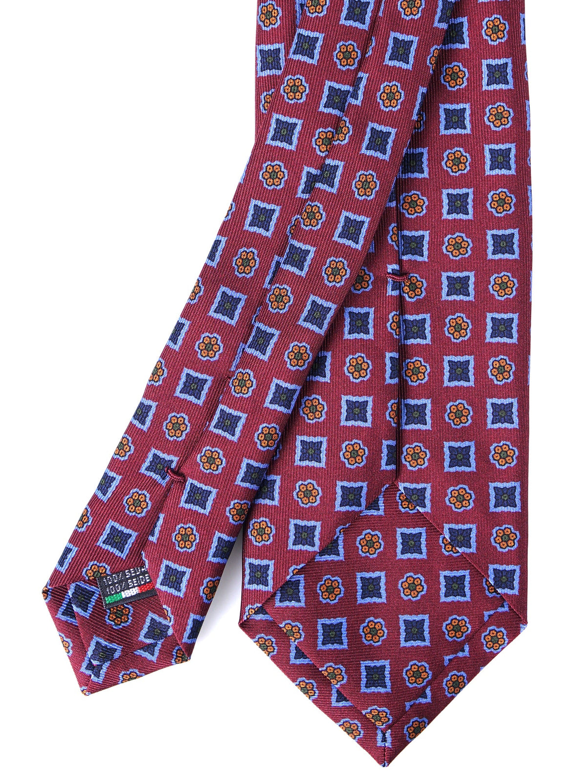 SALFRIEL 3-fold tie in burgundy madder silk