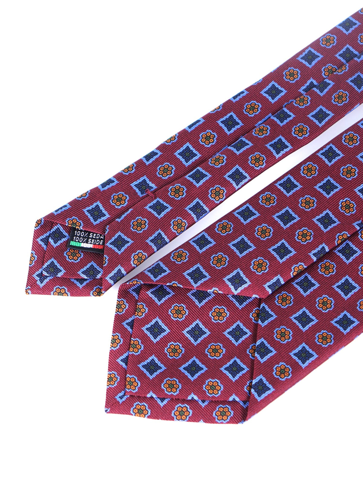 SALFRIEL 3-fold tie in burgundy madder silk