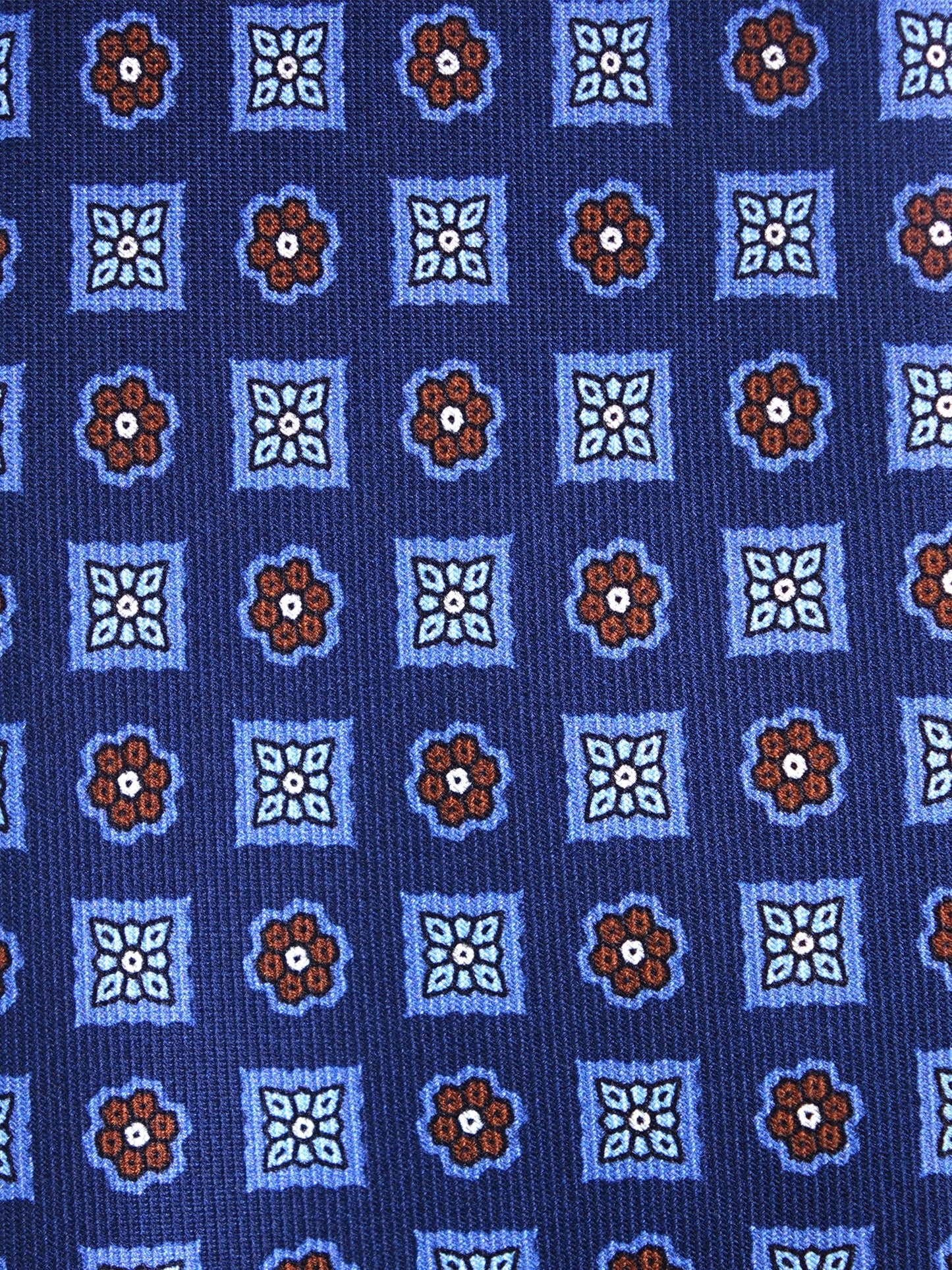 SALFRIEL 3-fold tie in navy blue madder silk