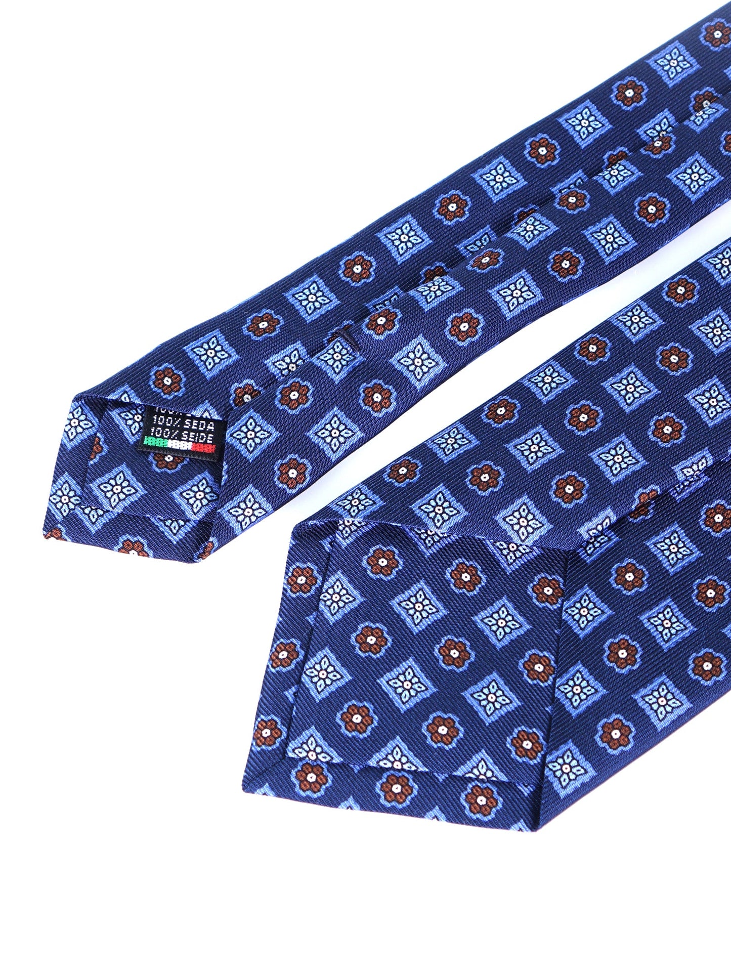 SALFRIEL 3-fold tie in navy blue madder silk