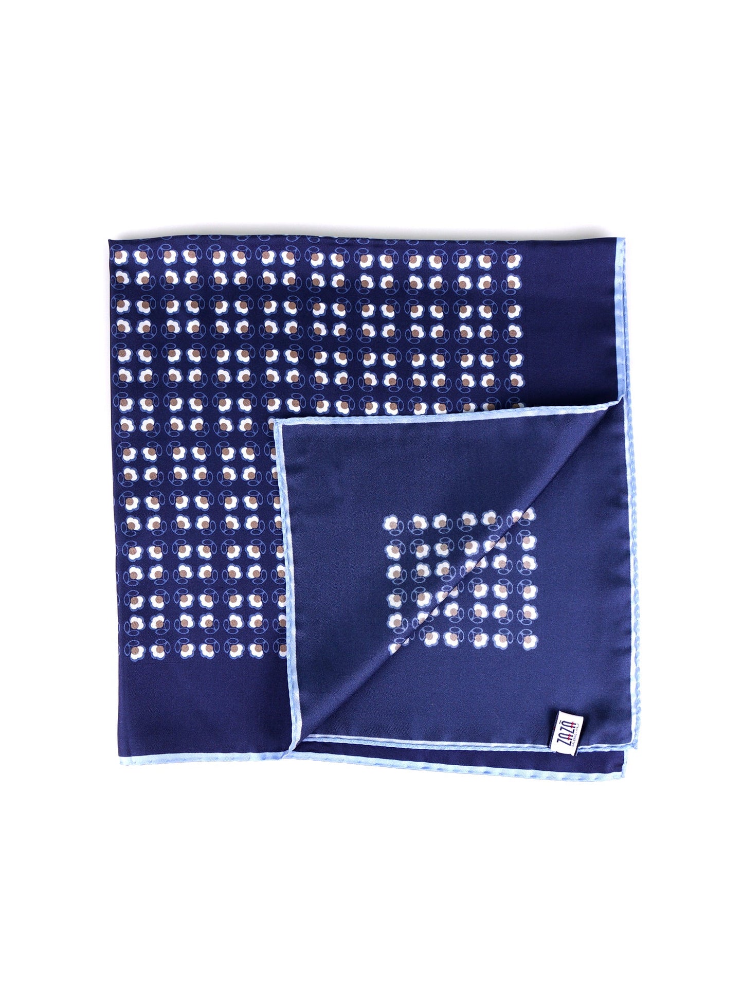 SAME blue printed silk foulard