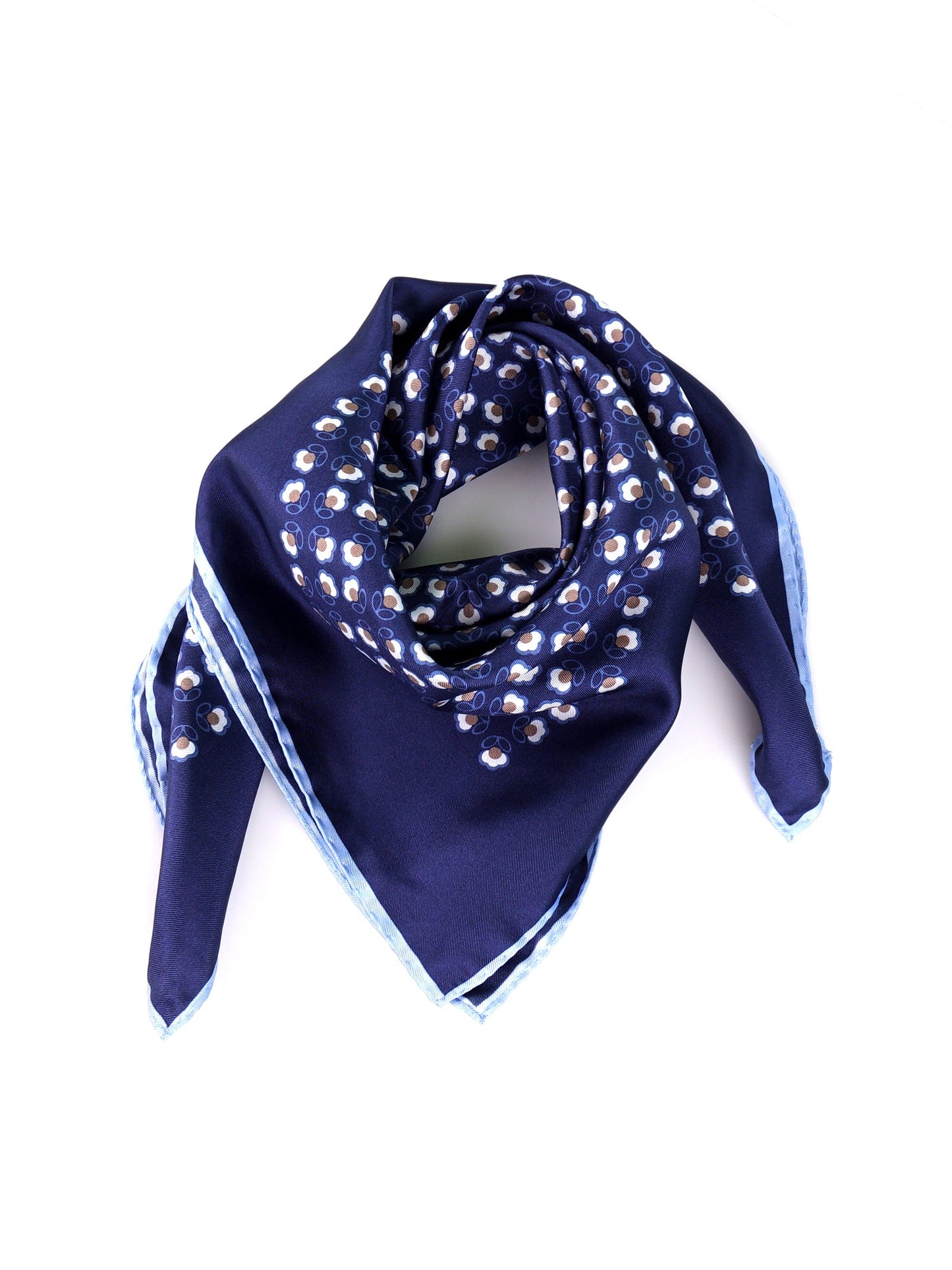 SAME blue printed silk foulard