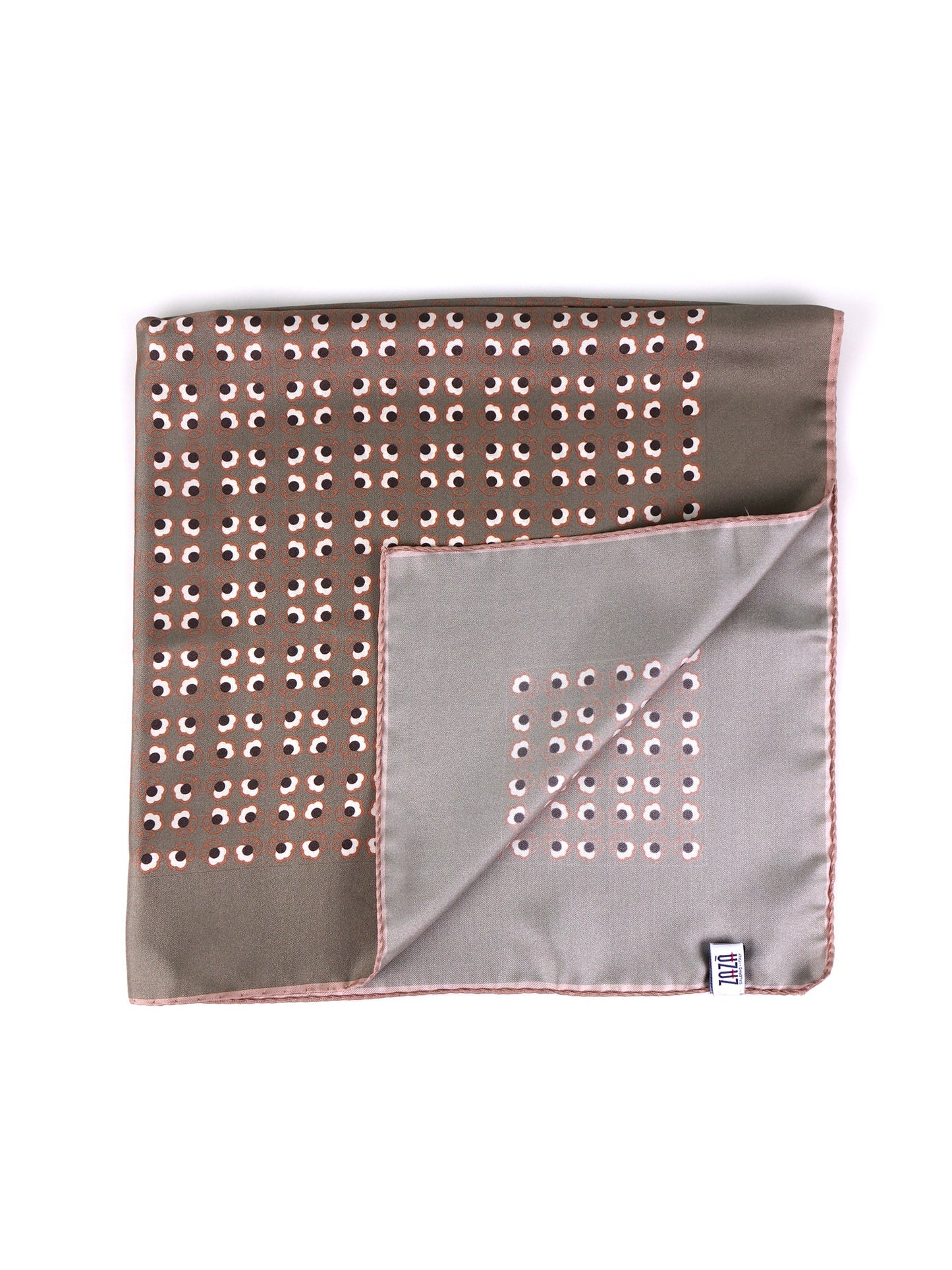 SAME green printed silk foulard