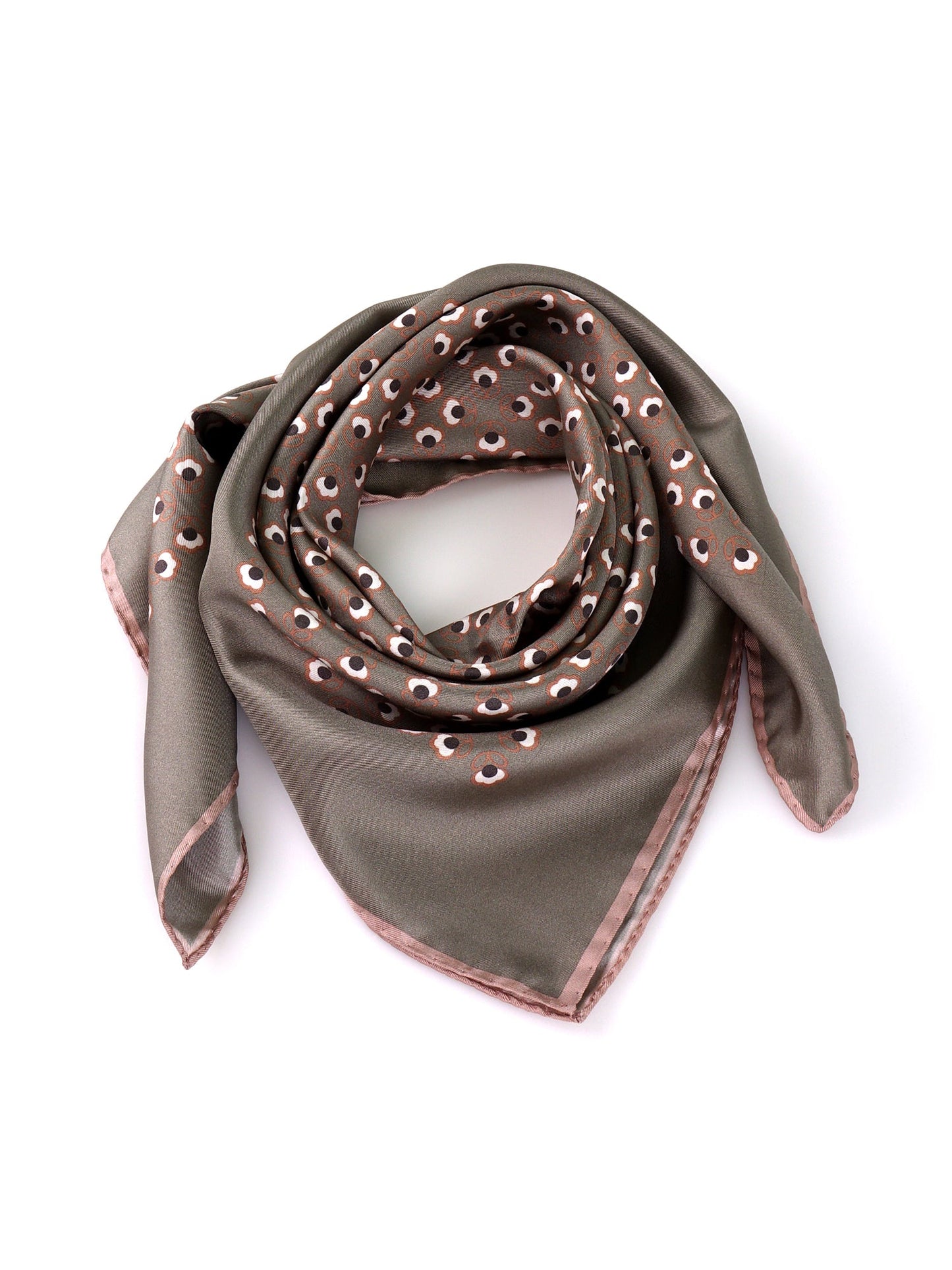 SAME green printed silk foulard
