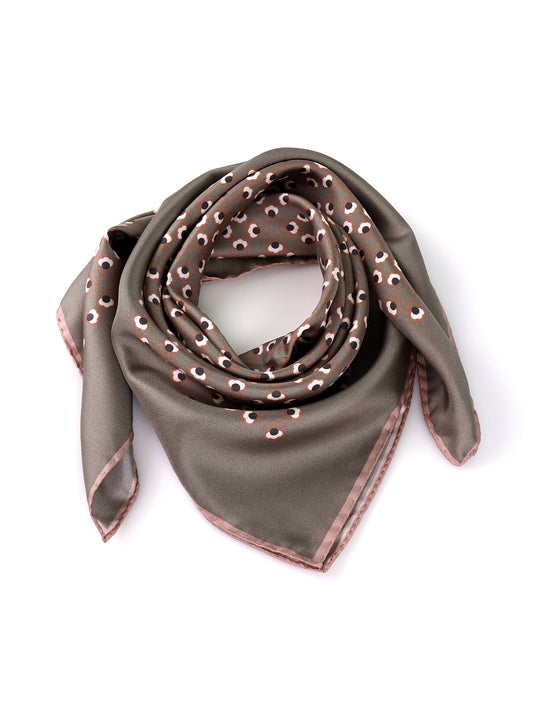 SAME green printed silk foulard