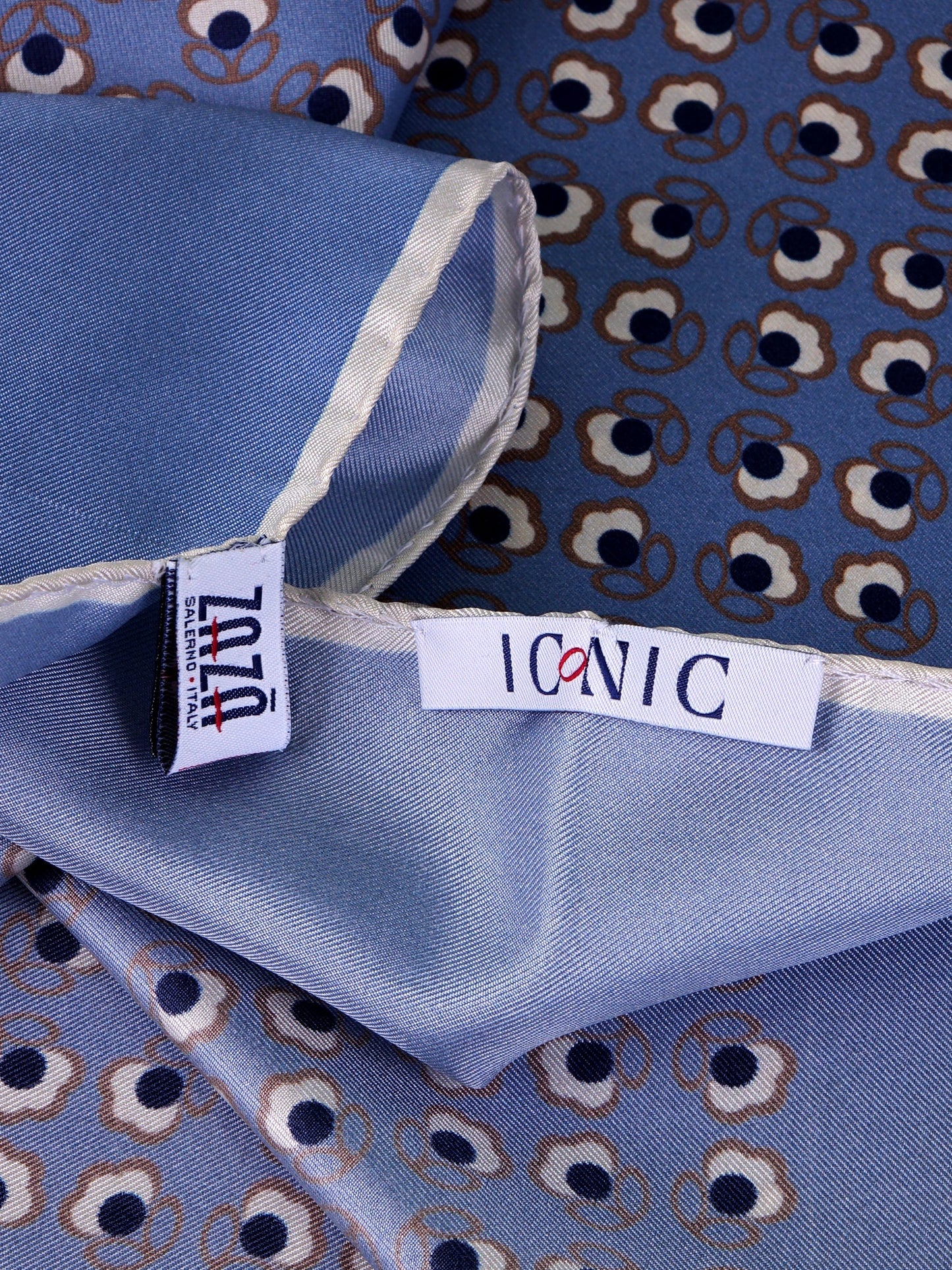 SAME light blue printed silk foulard