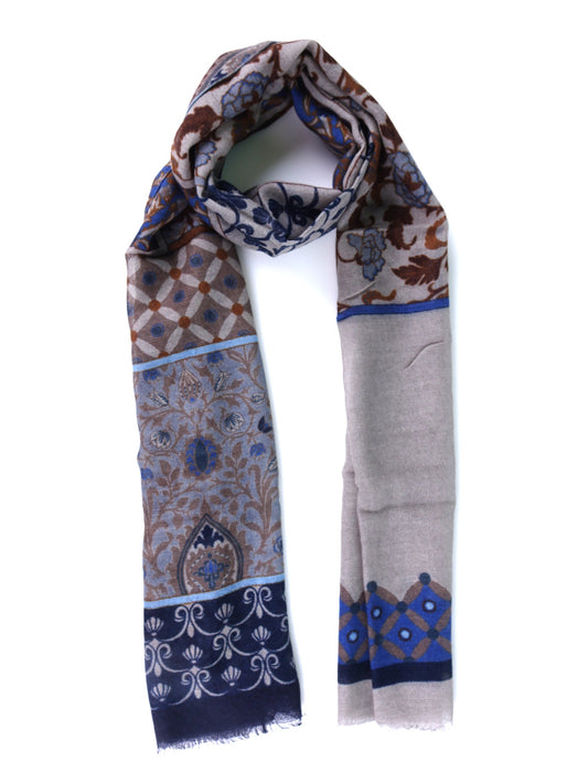Beige COSIMO scarf in pure wool