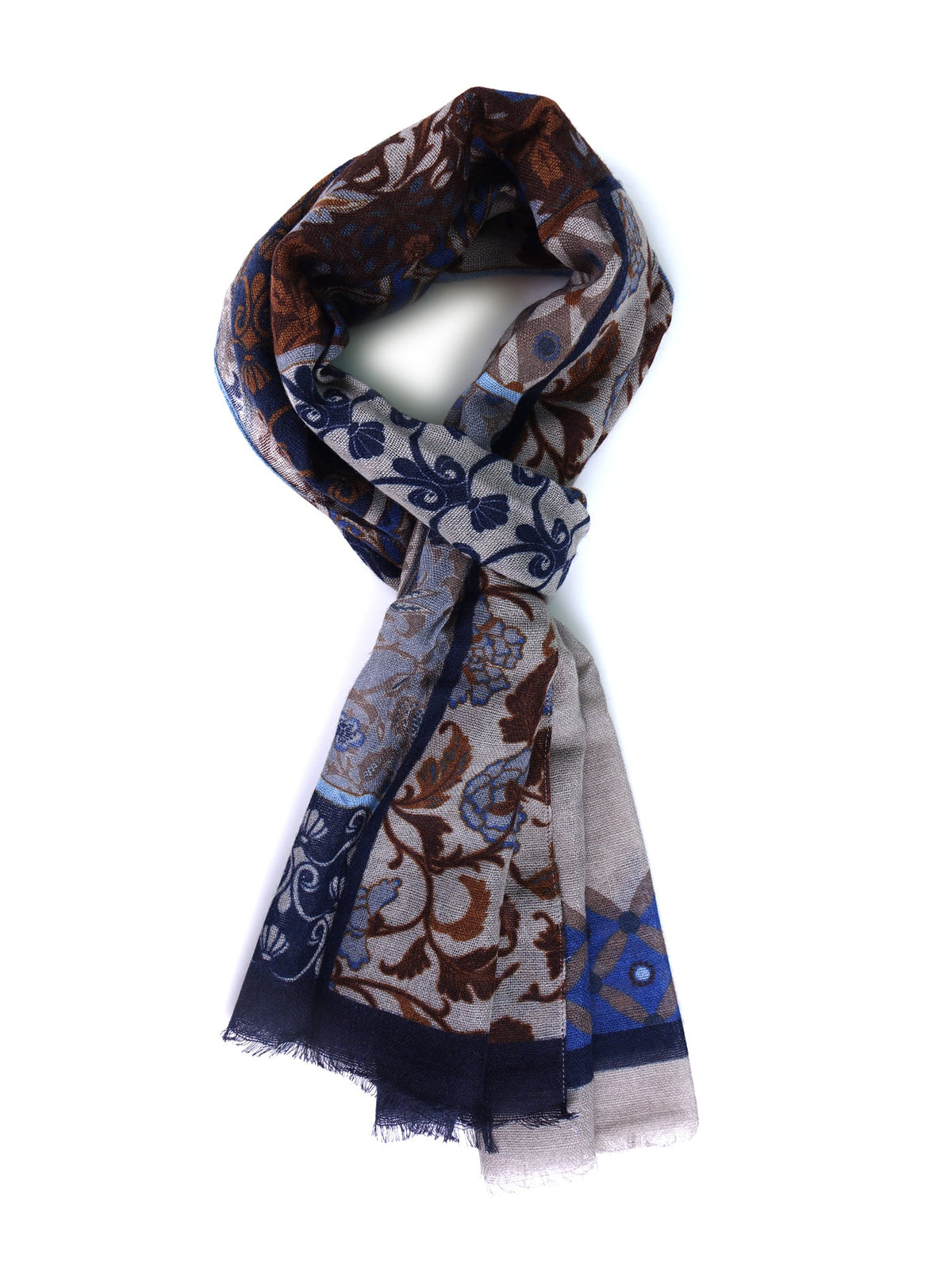 Beige COSIMO scarf in pure wool