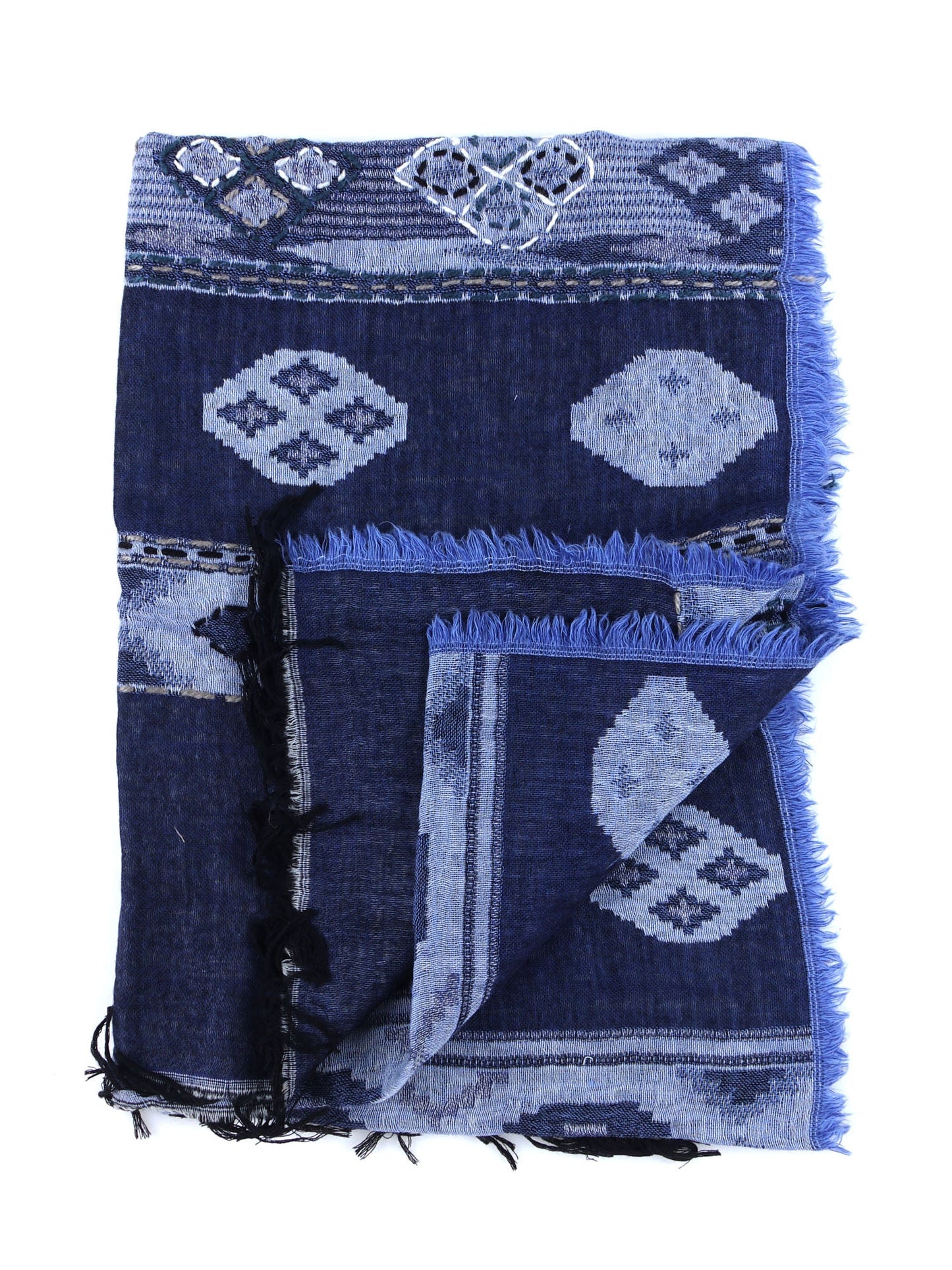 Blue Wool Stole VANESSA