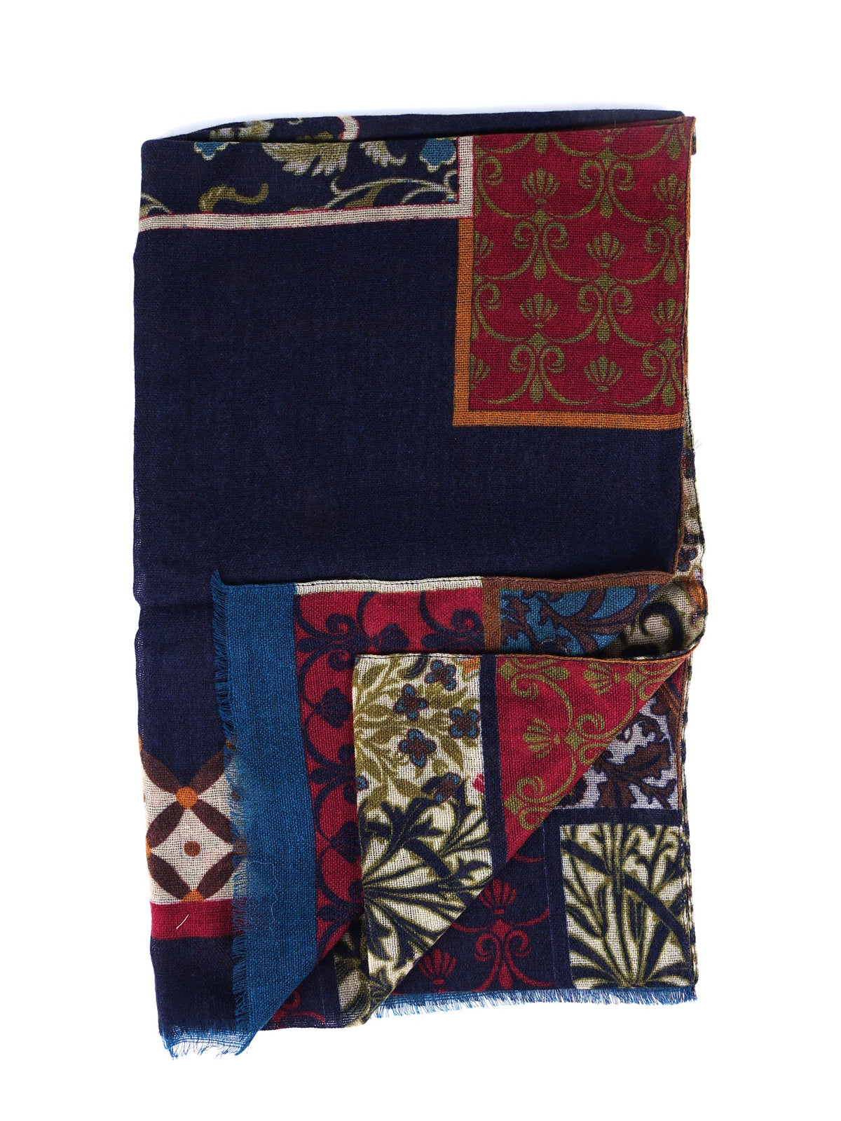 COSIMO Blue scarf in pure wool