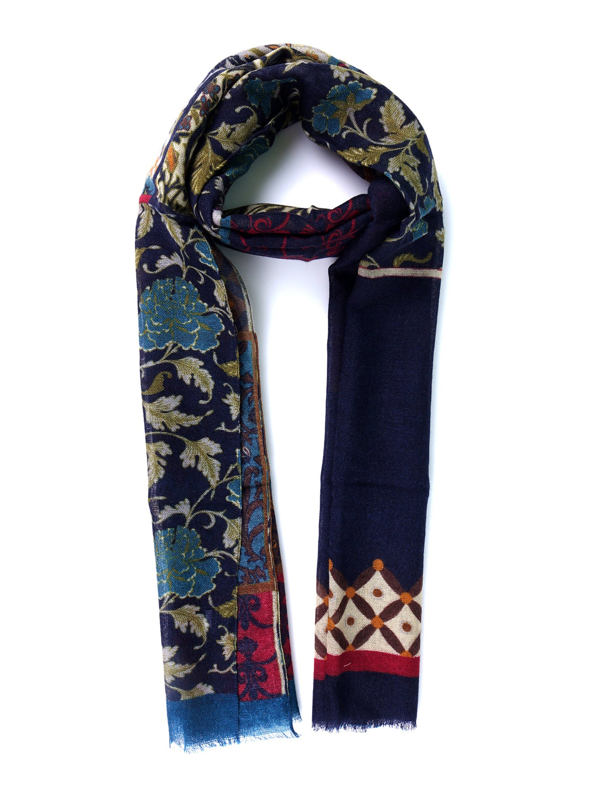 COSIMO Blue scarf in pure wool