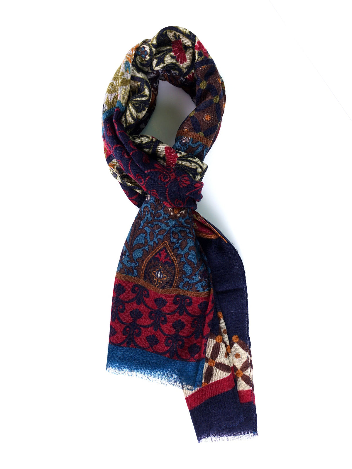 COSIMO Blue scarf in pure wool