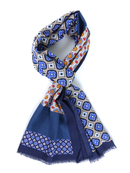 Blue Cotton/Modal Scarf LUDICA