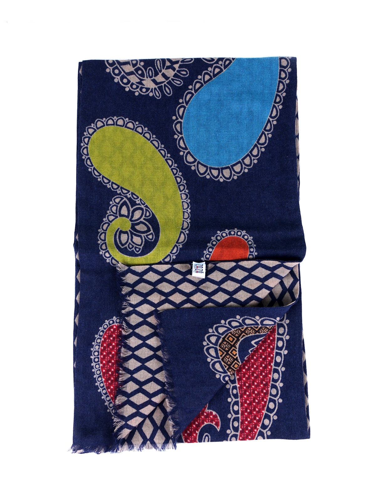 LUSILA Blue pure wool scarf
