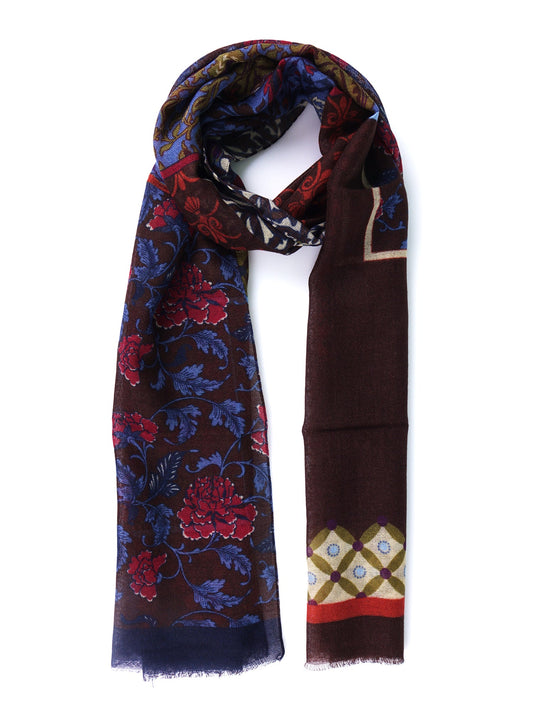 COSIMO Brown Pure Wool Scarf