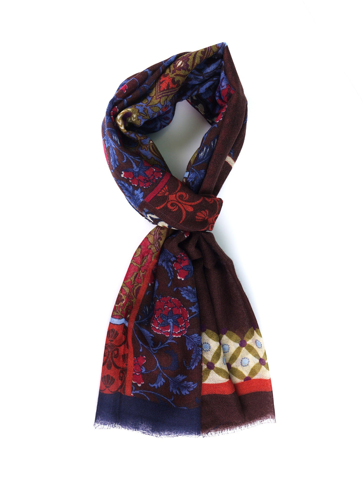 COSIMO Brown Pure Wool Scarf