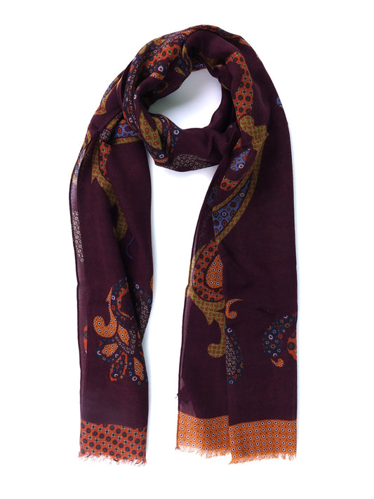 LADIES Burgundy pure wool scarf