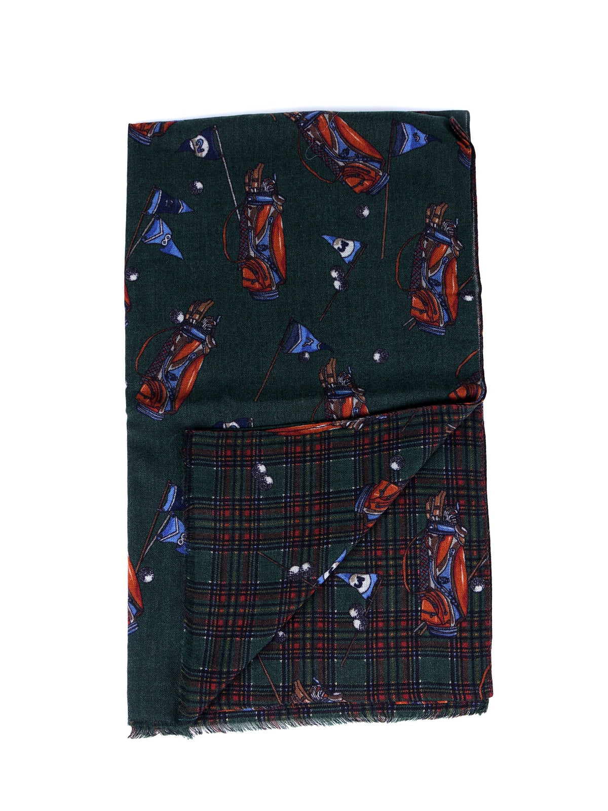 Pure Wool GOLF Green Scarf