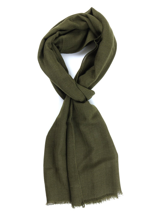 Green Wool/Silk Scarf SIENNA