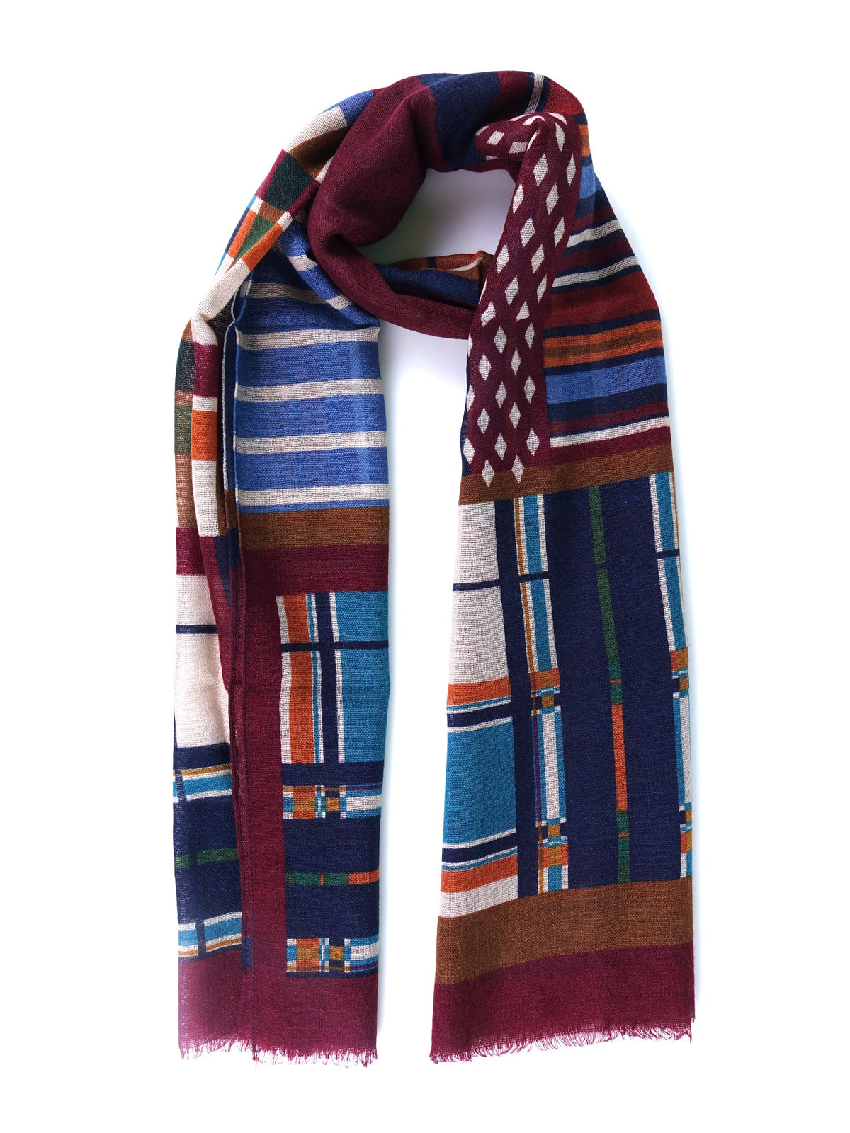 DORIS Multicolor pure wool scarf
