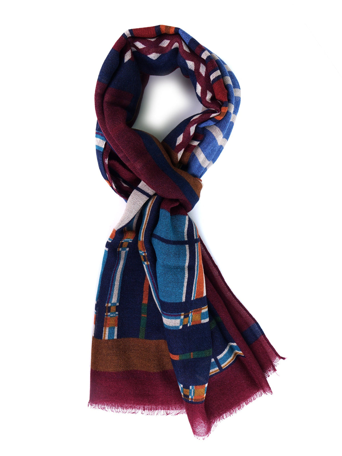 DORIS Multicolor pure wool scarf