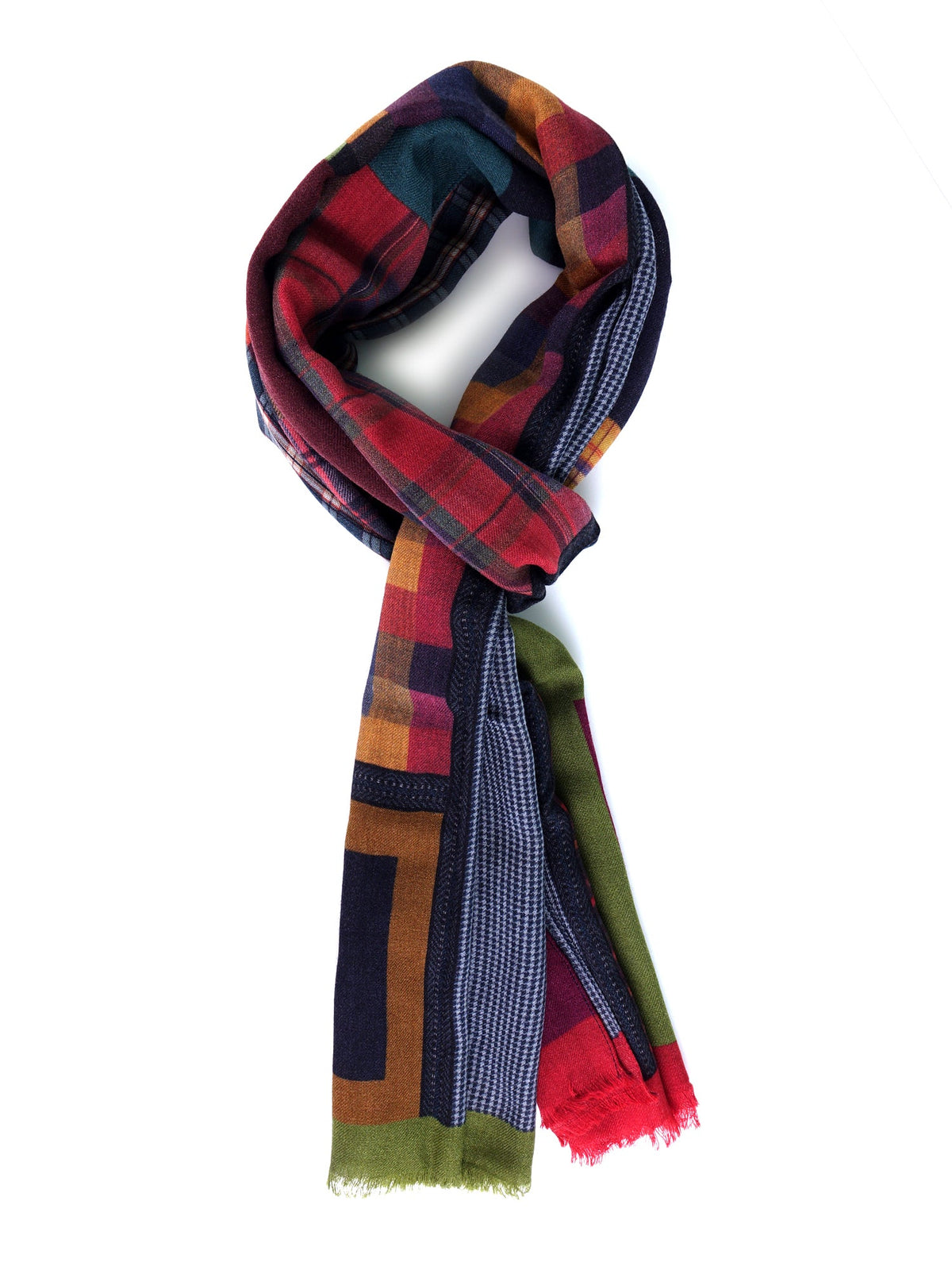 Pure wool STRIPE multicolor scarf