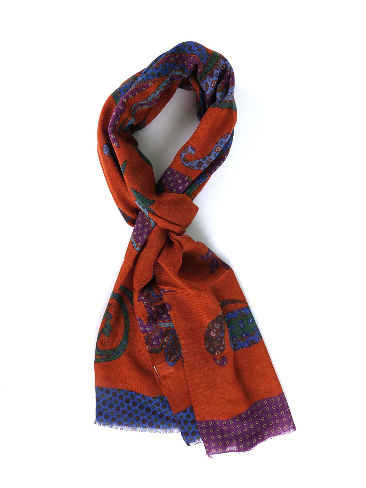LADIES Orange Pure Wool Scarf