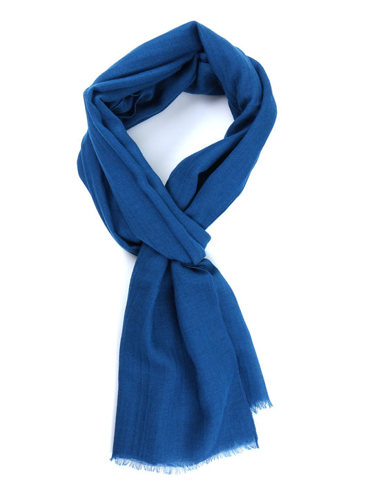 Teal Wool/Silk Scarf SIENNA