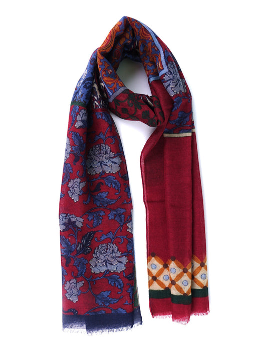 Red COSIMO Scarf in pure wool