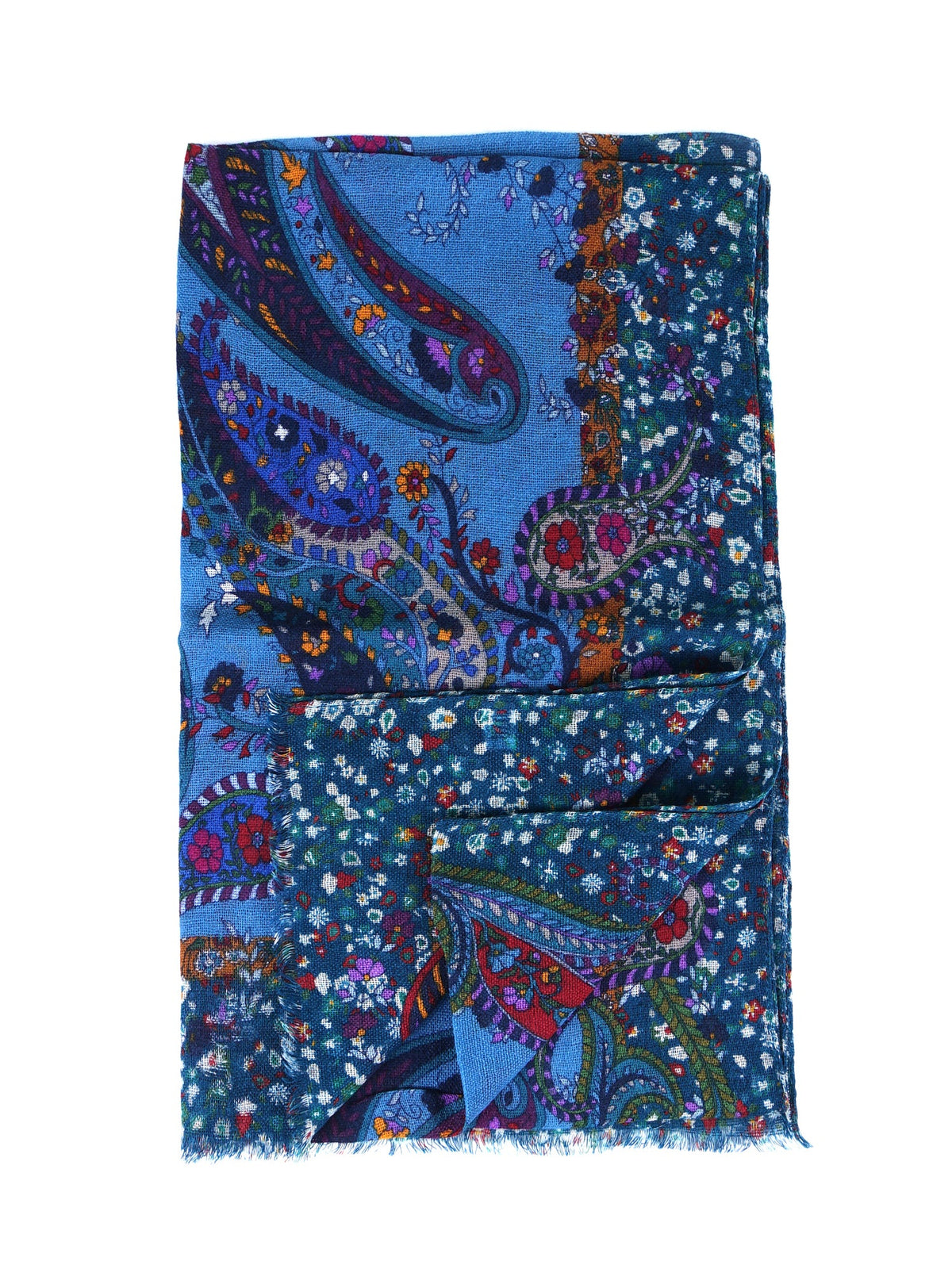 Light Blue FLOREN Pure Wool Scarf