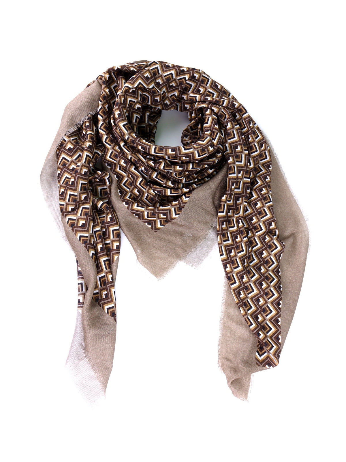 MIRATO Beige pure wool scarf