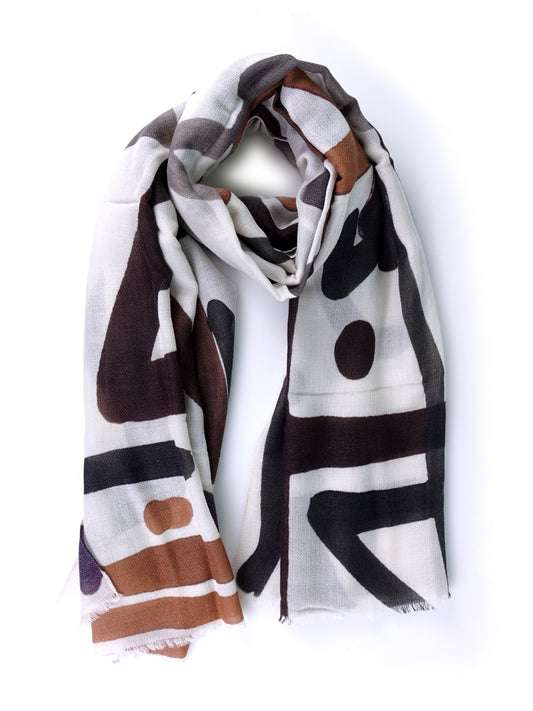 Beige NIGERI Pure Wool Scarf